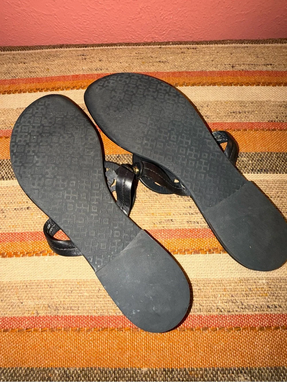 Tory Burch Black Miller Sandals Size 10